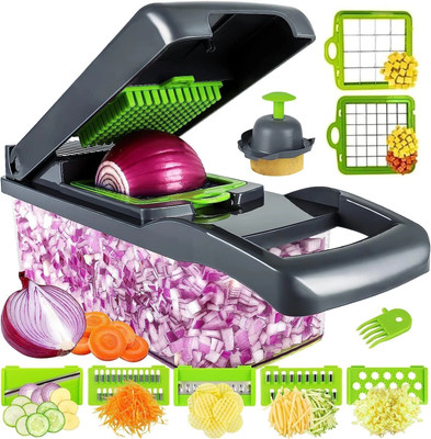 AVIR by NA 14 in 1 Multi-Purpose Vegetable & Fruit Grater & Slicer(1 x 14 in 1 Multipurpose slicer/dicer)