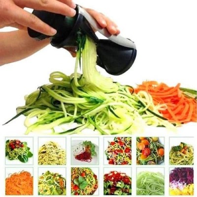 ZWINKO 2 in 1 Manual Vegetable Spiral Slicer, Kitchen Gadget for Cutting Cucumber Vegetable & Fruit Slicer(1)