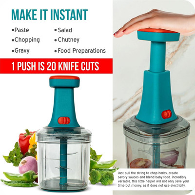 PSA by PSA Chop Push Chopper Manual Hand Press Push Chopper Vegetable Chopper(1 CHOPPER)