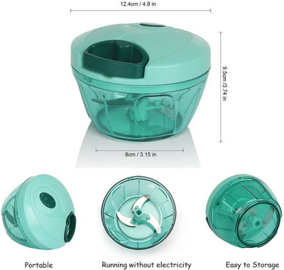 JD WONDER Handy Chopper, Compact Vegetable Chopper with Stainless Steel Blades, Manual Food Chopper Processor. ( Green, 450 ml) Vegetable & Fruit Chopper(1)