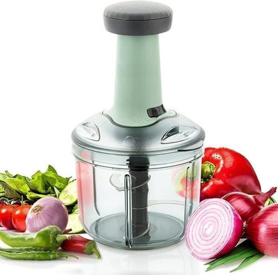 VENMORE Manual Hand Chopper for Kitchen – 650ml Veg Cutter with Steel Blades (Compact) Vegetable & Fruit Chopper(1 chopper)