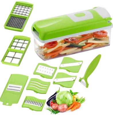 UpLevelBucket by UPLEVELBUCKET 13 in 1 Multipurpose Chopper, Fruits & Vegetable Cutters, Grater Peeler Chipser, Vegetable & Fruit Chopper(1 x 13 IN 1 NICER DICER CHOPPER)