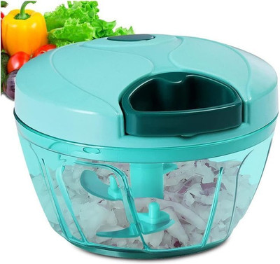 Gleba by Gleba 450ml Handy Chopper for Kitchen with 3 Stainless Steel Blades Vegetable & Fruit Chopper(1 450 ML Hand Press Dori Chopper Set)
