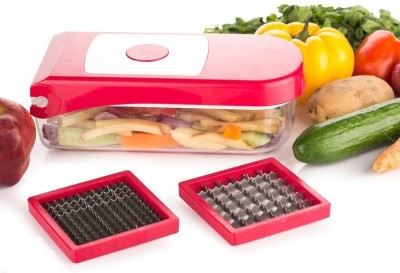 madhu store 2 in 1 Nicer Dicer for Chopping/Grating Vegetables and Fruits Vegetable Chopper(Chopper:1, Blades:2)