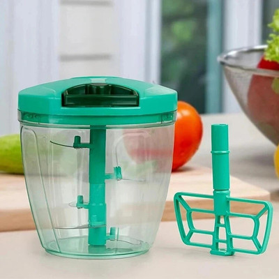 Jualiva 1000 ml Compact & Durable, Multipurpose Manual Vegetable & Fruit Chopper(1 Chopper)