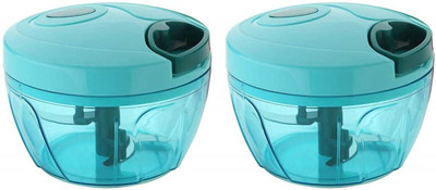 Axiline Pack of 2 Handy mini chopper with 3 blades Vegetable & Fruit Chopper(2 pcs Handy Mini Chopper)