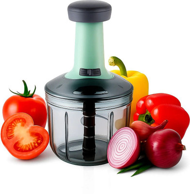 semora Hand Push 650 ML with 3 Stainless Steel Blades Vegetable & Fruit Chopper Vegetable & Fruit Chopper(1 Set Chopper)