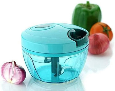 khodal by no Mini Handy Chopper, 3 Blades, 400 ml Capacity, Green Vegetable & Fruit Grater & Slicer(1 chopper)