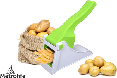 Metrolife French Fry Chipser, Potato Chipser/Potato Slicer with Container Vegetable & Fruit Grater & Slicer(1 Chopper, 1 Cleanser jali)