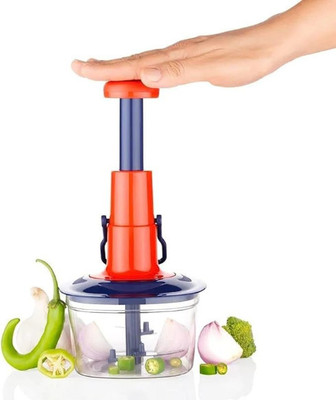 chopp Push chopper Vegetable & Fruit Chopper(contains 1 chopper, 1 blade set, 1 atta mix)