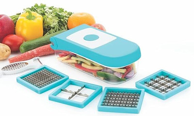 JMALL ™ Ganesh 7 In 1 Vegetable & Fruit Quick Dicer Chopper, Multipurpose Sky Blue Chopper(1 X Chopper)