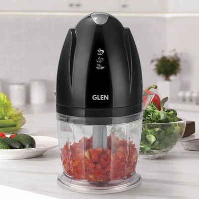 Glen by Glen Mini Electric Chopper 400ml Whisking Disc Chops Nuts 200W (4041MCBL) Black Electric Vegetable & Fruit Chopper(1 Chopper)