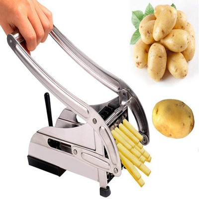 MOSHTU Stainless Steel Fries Potato Cutting Cutter Machine Maker Slicer Chopper Vegetable & Fruit Chopper(1 x Stainless Steel French Fries Potato Chips Cutter)