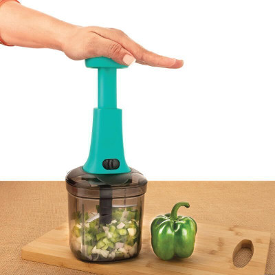 Senso by Max Senso Push Chopper for Multiple choppings Foods Like Onions Garlic Nuts Egg and More Vegetable & Fruit Chopper(stain steel blade)