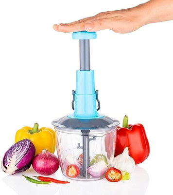 trendify Hand Press Fruits and Vegetable Push Chopper 900ml for Kitchen Vegetable Chopper(1 chopper)