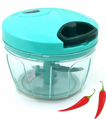 peengh 450ml Handy Mini Quick Dori Chopper Manual Vegetable & Fruit Chopper(1 Bowl with LID, 3X Blade)