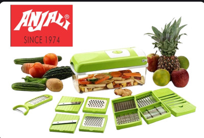 anjalii Vegetable & Fruit Grater & Slicer(main unit, blades)