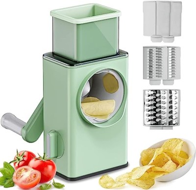 BBD Kitchen Shop Rotary Vegetable Slicer Mandoline Slicer, Grater, Shredder Salad Maker Vegetable & Fruit Grater & Slicer(1)