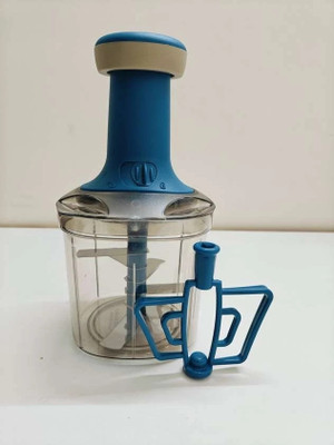 OM trader co by Chirag WONDERFUL Push Chopper 800ml | 3 Blade Cutter | Whisker | Easy Hand Use Vegetable & Fruit Chopper(1 chopper)