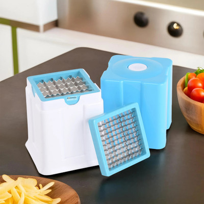 HOMESTIC by Kuber Industries 2 in 1 Vegetable Chopper for Kitchen with Push-Clean Feature | Multicolor Vegetable Chopper(1 chopper)