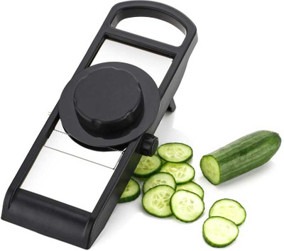 ZENOVIA Adjustable Slicer Vegetable & Fruit Slicer(1 x Mandoline Slicer Body, 1 x Food Safety Holder (Hand Guard))