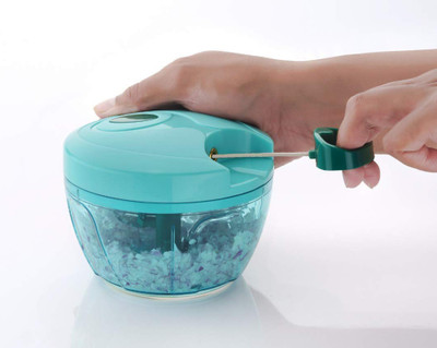 IDEAL PRIME Hand-Press Chopper Mixer Cutter Stainless Steel 3 Bladed Chopper. Vegetable & Fruit Chopper(1)