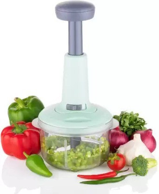 Homfic Push Chopper Hand Push Chopper 800 ML with 4 Stainless Steel Blades Vegetable & Fruit Chopper(Pack of 1)