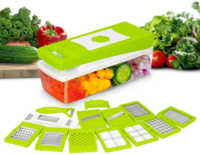 SPK MultiPurpose 12 in 1 Vegetable & Fruit Cutter Vegetable & Fruit Grater & Slicer(1 chopper)