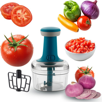 CICASTO CHOPPER- 96 Vegetable & Fruit Chopper(1 × 700 ml chopping bowl, 1 × Push-type chopping lid with handle)
