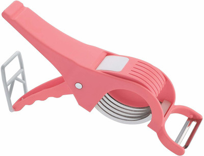 KUBER INDUSTRIES Veg Cutter Sharp Stainless Steel 5 Blade Vegetable Cutter with Peeler (Multi) Vegetable & Fruit Chopper(2 in 1 Vegetable & Fruit Multi Cutter & Peeler)