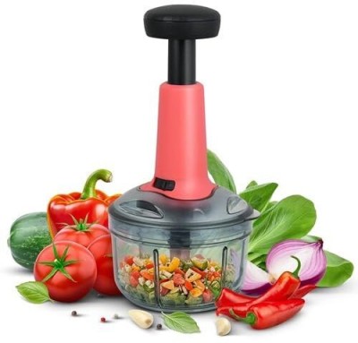 veggiemate by NA HAND PRESS VEGITABLE AND FRUIT CHOPPER Vegetable & Fruit Chopper(1 hand press chopper)