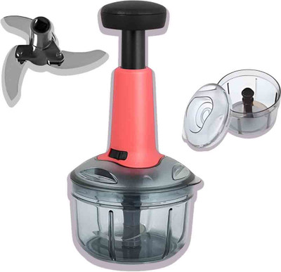 Nkt Vegetable & Fruit Chopper(1xcontainer,1xPress Button,3xblade,1xBlade Holder)