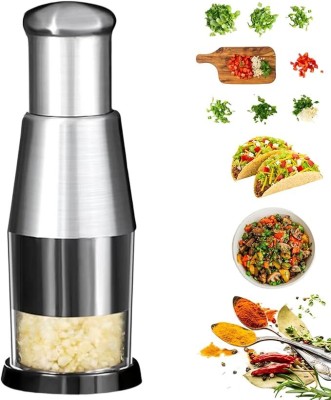 Clefairy Manual Pressed Chopper, Stainless Steel Garlic Masher Manual Garlic Press Cutter Vegetable & Fruit Chopper(1 Chopper)