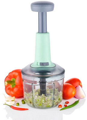 AXE Push choppper 900ml with 4 SS Blade Vegetable & Fruit Chopper(1 chopper)