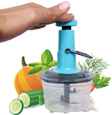 Flgacrt by NIMBA NATURALS Push Chopper 650 ML Vegetable & Fruit Chopper(1 whisker, 1 chopper, 3 Balde)