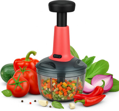 UFG by YOUONE Push Chopper Vegetable Chopper Onion Chopper 650 ML with 3 Stainless Steel Blade Vegetable & Fruit Chopper(1 Hand push chopper)
