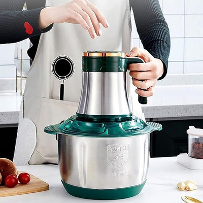 Shikshapatri Electric Vegetable Chopper ,Stainless Steel Bowl for Kitchen 300W Meat Grinder Electric Vegetable & Fruit Chopper(1 x meat grinder 3 L)