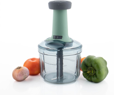MAGICSPOON Chopper, Onion Chopper, Vegetable Chopper, Onion Cutter (Teal, 900ml. 4 Blades) Vegetable & Fruit Chopper(1 - Push Chopper)