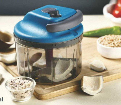 PRANSHI ENTERPRISE German Manual Chopper – 1000ml, Pull String, Speed Control, Multicolor Vegetable & Fruit Chopper(1 × German Chopper (1000ml))