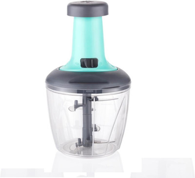 HASHONE New Push Chopper Hand-Press BPA Free Stainless Steel Blade Chopper Vegetable & Fruit Chopper(Pack of 1)