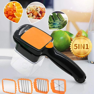 EXORA by Exora Exora SmartCut 5-in-1 Hand Press Vegetable & Fruit Chopper (Multicolor) Vegetable & Fruit Chopper(1 chopper)