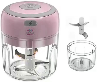 RENMAX by Renmax Portable Rechargeable Magnetic Sensor Mini 3 Blades 250ml Electric Vegetable Chopper(1 x Rechargeable Food Chopper, 1x C-type USB Cable)