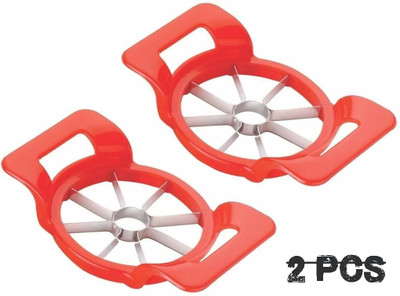 Red Champion Apple Cutter Slicer with 8 Blades Slicer with 8 Blades (Multicolour) Apple Slicer(2 Piece Apple Cutter)