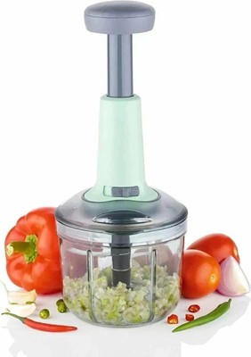 KHODAL ENTERPRISE by Na Push Chopper 650 ML with Steel Blades Vegetable & Fruit Chopper (Random Color) Vegetable & Fruit Chopper(1 chopper)
