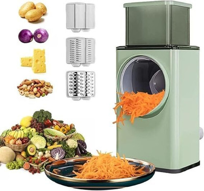DDKCREATION Vegetable & Fruit Grater & Slicer(1 PCS Vegetable Shredder Round Mandoline Slicer)