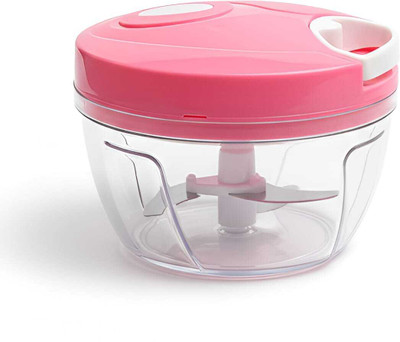 GANOVA by GANOVA ENTERPRISES 500ml Manual Vegetable Chopper | 3 Blade ABS Plastic Food & Onion Chopper Vegetable & Fruit Chopper(1 Chopper)