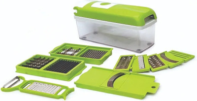 SHIV PLASTIC 12 in 1 Vegetable Cutter - Chopper, Grater, Slicer Dicer, Peeler - All in One Vegetable & Fruit Grater & Slicer(1)