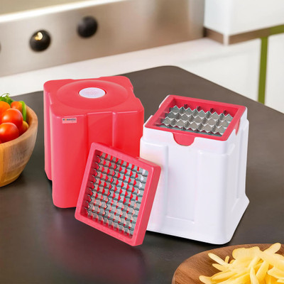 HOMESTIC by Kuber Industries 2 In 1 Manual Vegetable Chopper for Kitchen Vegetable & Fruit Chopper(1 Piece Chopper/Cutter)