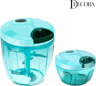 DDecora 450 ML + 1000 ML Chopper combo with Powerful Blade ,New handy Quick (GREEN) Vegetable & Fruit Chopper(2) DDecora 450 ML + 1000 ML Chopper combo with Powerful Blade ,New handy Quick (GREEN) Vegetable & Fruit Chopper(2)