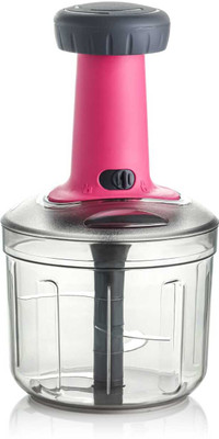 Flyra Powerful Pink 900ml manual Push Vegetable & Fruit Chopper(1 chopper)